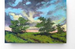 Pejzaż-praca formatu 18x24 cm..