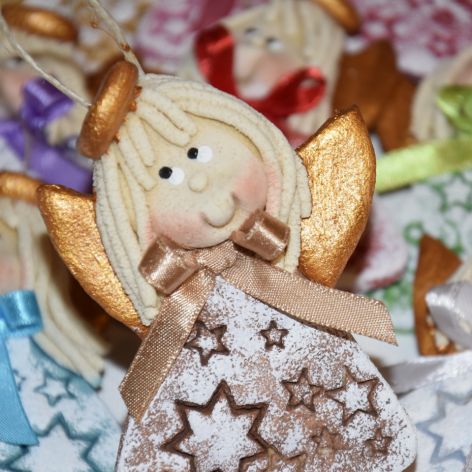 Gwiazdeczki… aniołki z masy solnej - prezenty dla gości -dekoracje świąteczne - ozdoby choinkowe