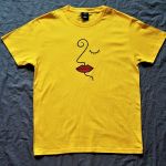 Koszulka ręcznie malowana unikat żółta unisex - unikat