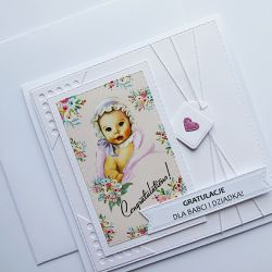 Kartka gratulacje z okazji narodzin wnuczki