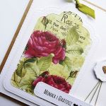 Niebanalna kartka ślubna z różami handmade - Personalizowana kartka na ślub