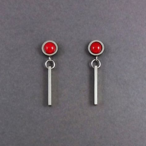 Kolczyki srebrne patyczki.