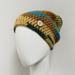 Gruba czapka beanie smerf kolorowa szydełkowa 9 - czapka beanie