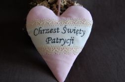Zawieszka sercowa - pamiątka chrztu, komunii