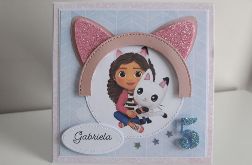 Kartka na urodziny z prsonalizacją Koci Domek Gabi