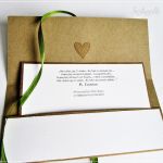 Kartka ślubna kopertówka-zieleń i brąz - ślubna kartka z gotowymi życzeniami