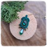 Wisior sutasz soutache Elegance green zielony - Kryształek