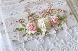 Kartka ślubna w koronkach v.8