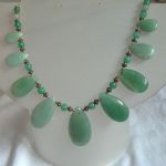 Zielony awenturyn, kamień szczęścia, elegancka, wytworna kolia, naszyjnik - 