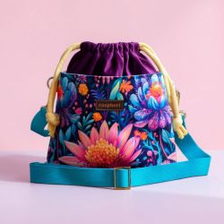 Listonoszka handmade z weluru – unikatowa torebka Raspberi 26 × 28 cm