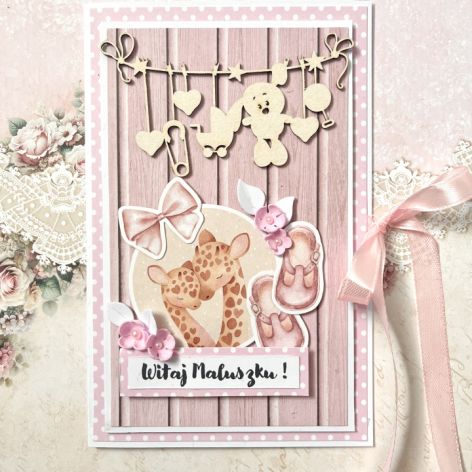 Kartka z okazji narodzin dziewczynki/dziecka