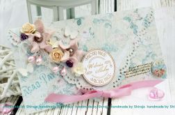 Kopertówka z okazji ślubu-porcelanowe róże