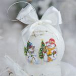 Bombka ze zdjęciem i dedykacją ,,serca dwa" - 