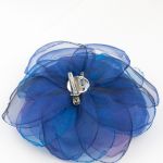 Broszka kwiat niebiesko-fioletowa 15 cm - Rękodzieło - Broszka kwiat niebiesko-fioletowa 15 cm - Rękodzieło a