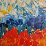 obraz olejny tam gdzie płonie lód - 