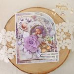 Piękna kartka z okazji narodzin "Violet Baby" - 
