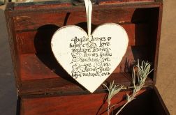 serce drewniane 'jesienna nostalgia