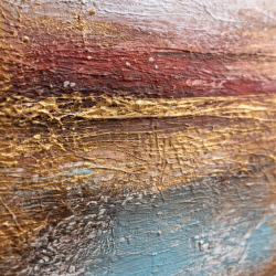 Duży obraz strukturalny ze złotem do salonu Abstrakcja XXL 100x80 cm