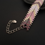 Bransoletka "Violet Silver Chevron" - biżuteria dla kobiet i dziewczynek