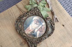 Świąteczna zawieszka retro z wizerunkiem Świętego Mikołaja