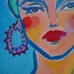 obraz olejny portret kobiety w turbanie fowizm - 