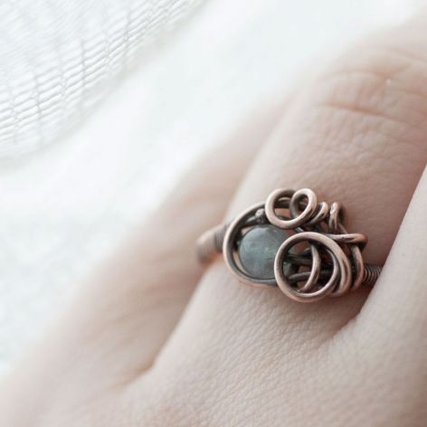 Anastasia - pierścień z marmurem