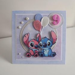Kartka urodzinowa Stich i Angel