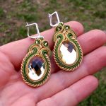 Kolczyki Złoto i Zieleń - 