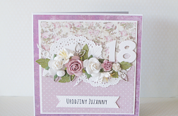 Romantyczna kartka z okazji 18.urodzin v.3