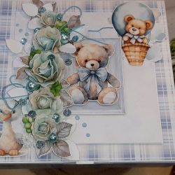 Pudełko na Ptasie mleczko dla chłopczyka