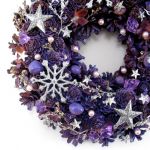 Wianek srebrnofioletowy świąteczny - wianek fioletowy