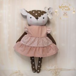 Sarenka Nina przytulanka w sukieneczce róż