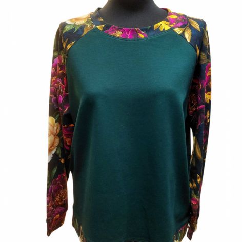 Bluzka damska ciemna zieleń, S/M wyprzedaż