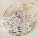Kartka cyferka roczek "Rose Giraffe 1" GOTOWA - 