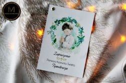 Delikatne zaproszenie komunijne - Chłopiec 1