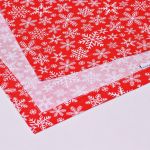 Bieżnik świąteczny bawełniany śnieżki red - bieżnik świąteczny