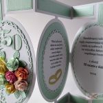 Kartka ROCZNICA ŚLUBU miętowa - Rozkładana kartka na rocznicę ślubu