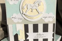 Metryczka w formie kartki w pudełku! Narodziny dziecka!