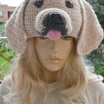 Czapka uszatka pies golden retriever  - na zimę