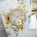Kartka na Dzień Matki ze słonecznikami 2 - Kartka z etykietką ze sznureczkiem