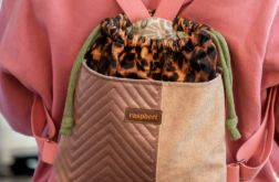 Mini plecak patchwork panterka