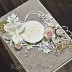 Kartka komunijna z sercem - IHS - detal III