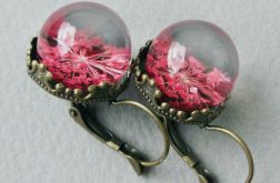 ♥ Wieczne Kwiaty kula PINK ♥ (kolczyki/sztyfty/klipsy)