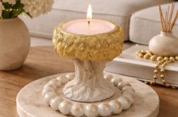 Świecznik "Złote Drzewo” | elegancka dekoracja w stylu glamour