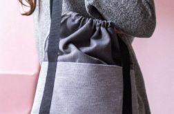 Torba z kominem szara jodełka