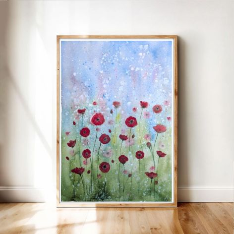 Oryginalna akwarela. Maki II 23x31cm