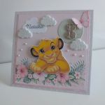 Personalizowana kartka urodzinowa ręcznie robiona Simba Król Lew - Personalizowana kartka urodzinowa ręcznie robiona Simba Król Lew