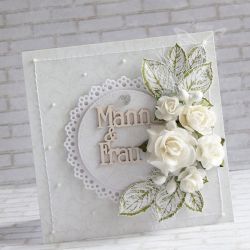 Kartka ślubna w bieli Mann&Frau