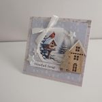 Kartka na Boże Narodzenie domek - Kartka na Boże Narodzenie domek