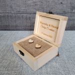 Pudełko na obrączki - POS03J - drewniane pudełko na obrączki